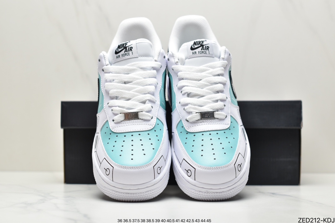 260 耐克Air Force 1 ’07 PS5黑白灰电玩涂鸦CW2288