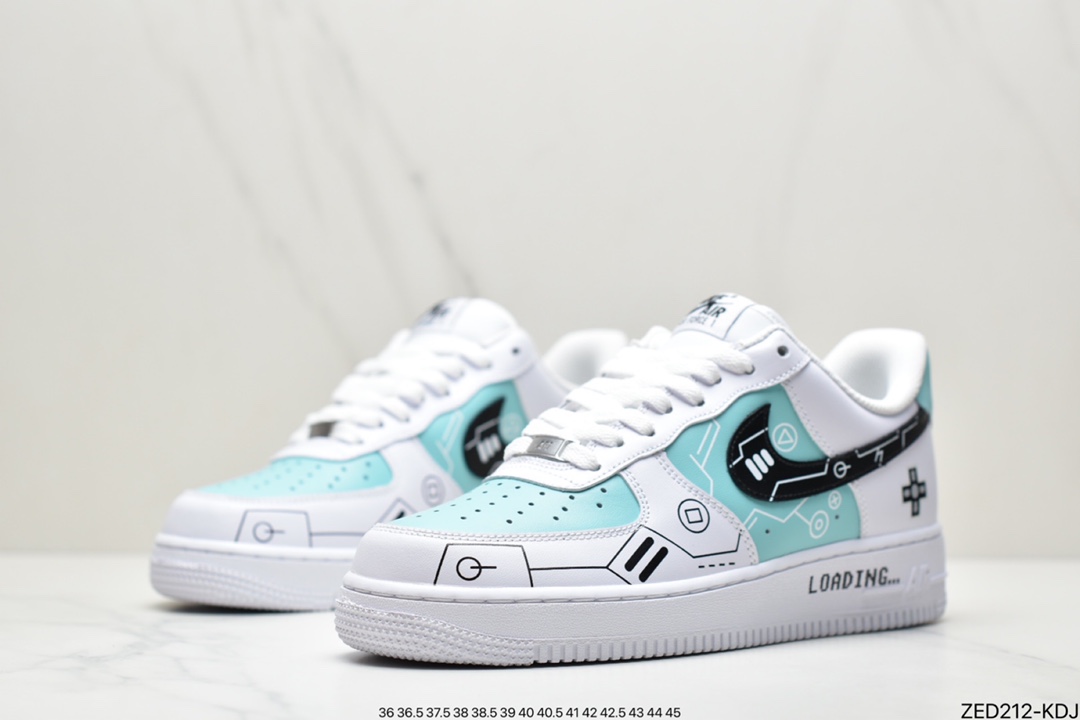 260 耐克Air Force 1 ’07 PS5黑白灰电玩涂鸦CW2288