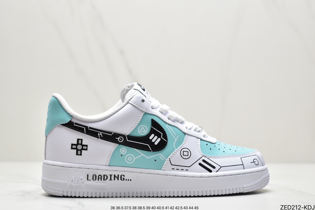 260 耐克Air Force 1 ’07 PS5黑白灰电玩涂鸦CW2288