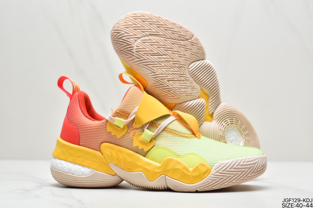 185 真标 亡灵节限定配色，阿迪达斯Adidas Trae Young 1”Cotton Candy”特雷·杨1代系列低帮缓震防滑透气运动文化篮球鞋“蓝粉棉花糖” ID：JGF129-KDJ
