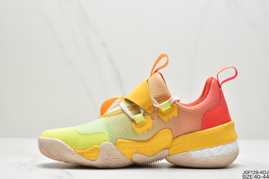 185 真标 亡灵节限定配色，阿迪达斯Adidas Trae Young 1”Cotton Candy”特雷·杨1代系列低帮缓震防滑透气运动文化篮球鞋“蓝粉棉花糖” ID：JGF129-KDJ