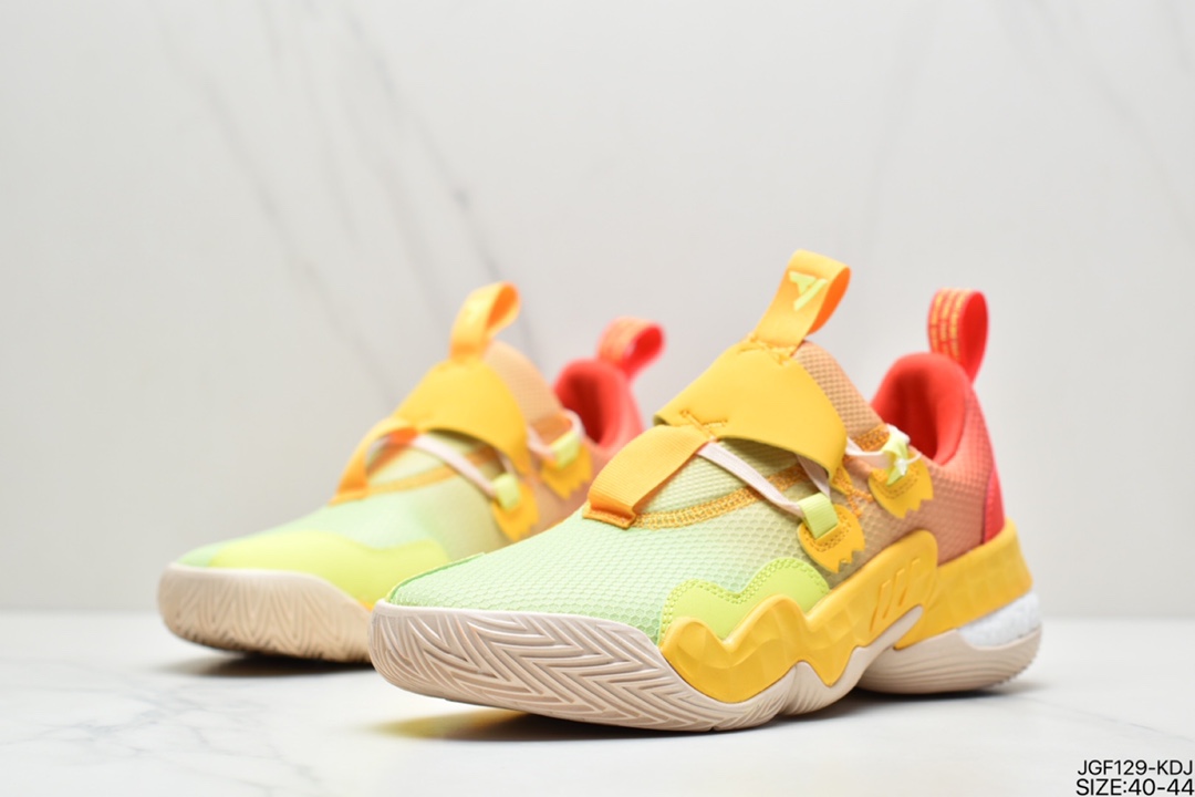 185 真标 亡灵节限定配色，阿迪达斯Adidas Trae Young 1”Cotton Candy”特雷·杨1代系列低帮缓震防滑透气运动文化篮球鞋“蓝粉棉花糖” ID：JGF129-KDJ