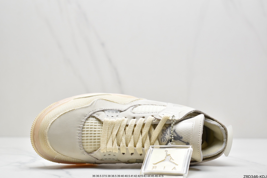 320 东莞大厂出品 off white x air Jordan 4 黑红 CV9388-001