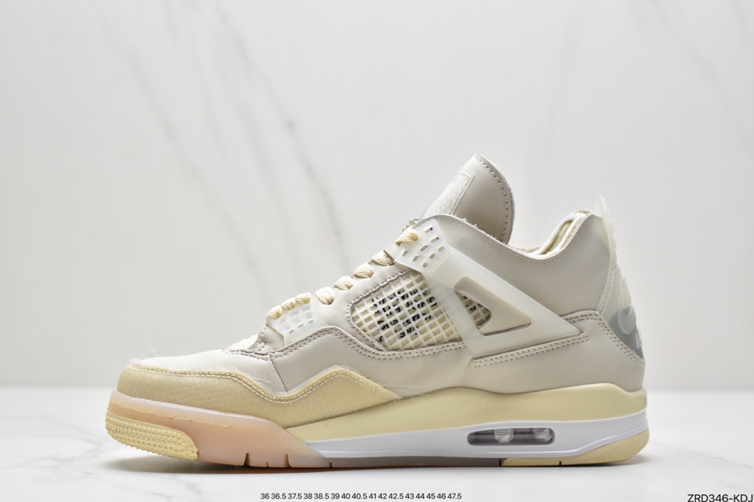 320 东莞大厂出品 off white x air Jordan 4 黑红 CV9388-001