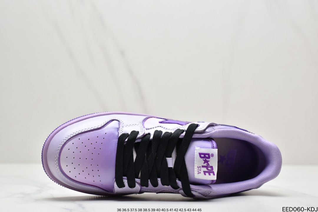 370 A Bathing Ape安逸猿BAPE Sk8 Sta Low SK8系列低帮休闲运动滑板板鞋”皮革咖啡摩卡深棕白”1H80-191-013