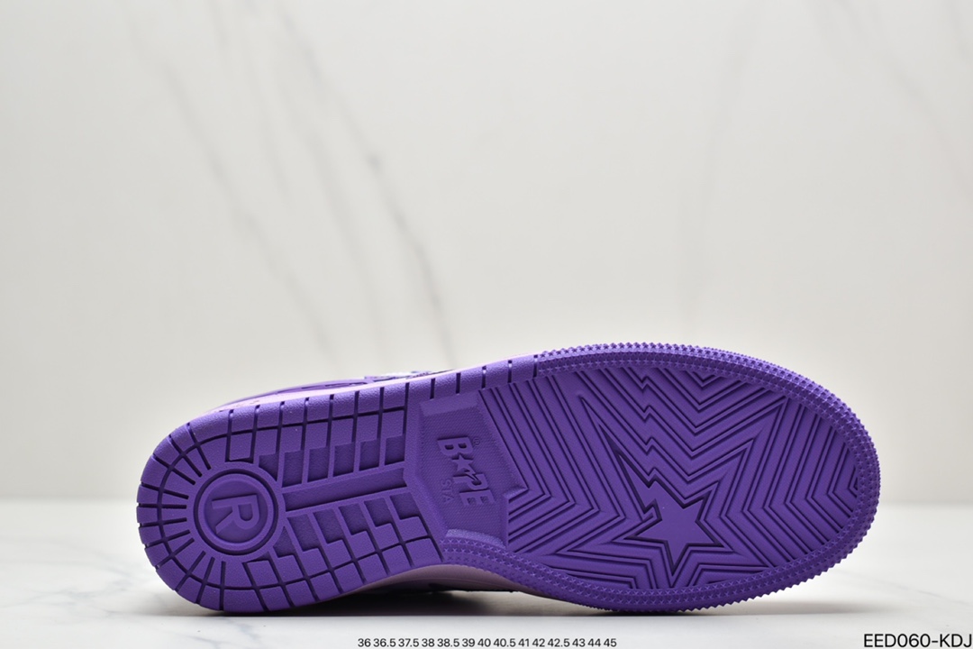 370 A Bathing Ape安逸猿BAPE Sk8 Sta Low SK8系列低帮休闲运动滑板板鞋”皮革咖啡摩卡深棕白”1H80-191-013