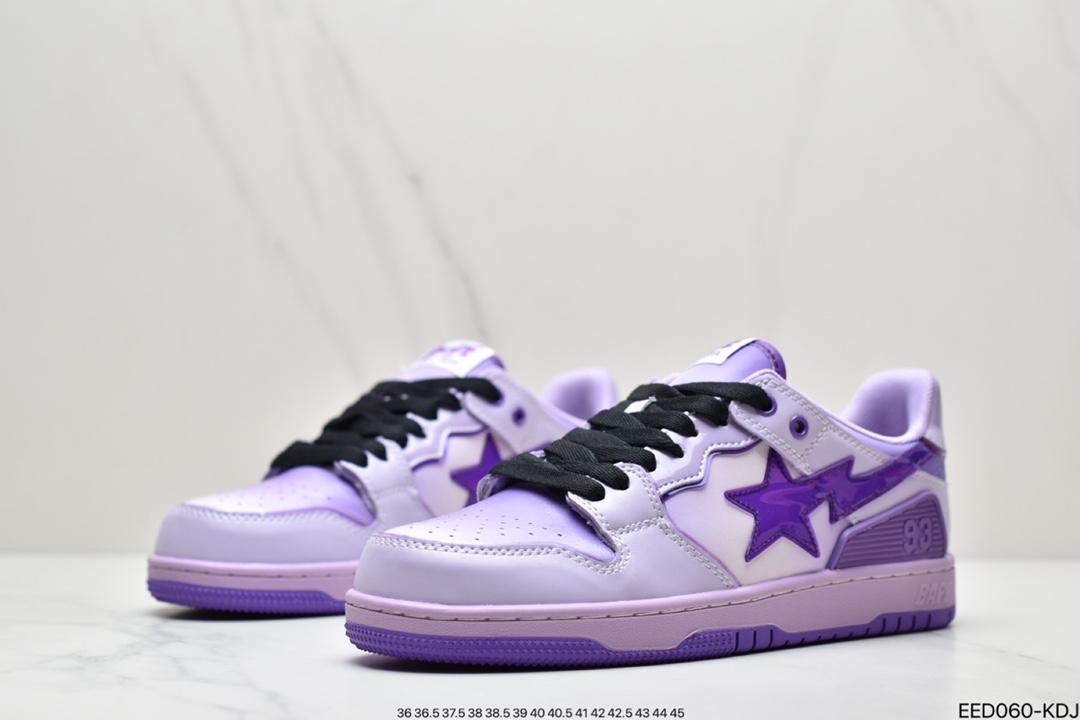 370 A Bathing Ape安逸猿BAPE Sk8 Sta Low SK8系列低帮休闲运动滑板板鞋”皮革咖啡摩卡深棕白”1H80-191-013