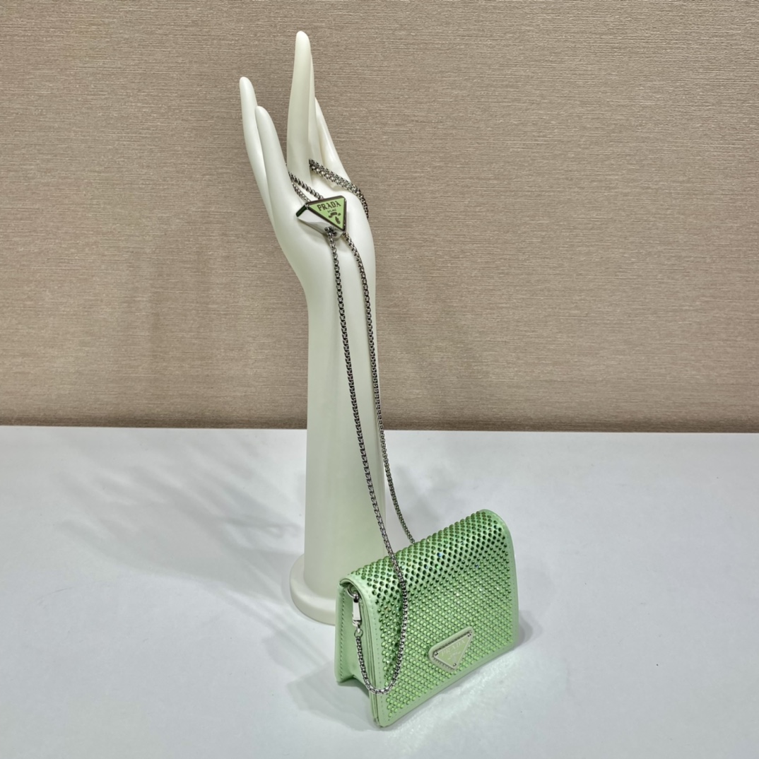 PRADA普拉达项链水晶小包1MR024