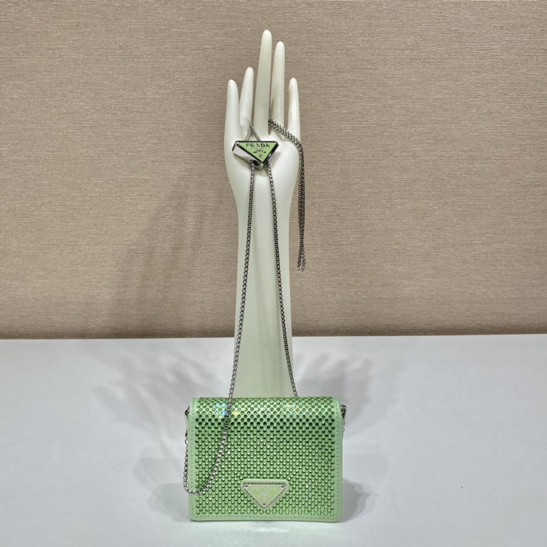 PRADA普拉达项链水晶小包1MR024