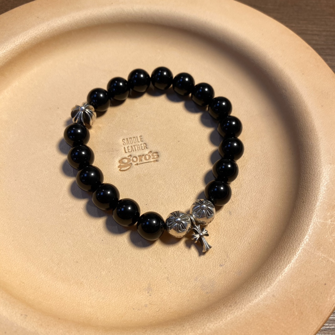 Silver bead bracelet