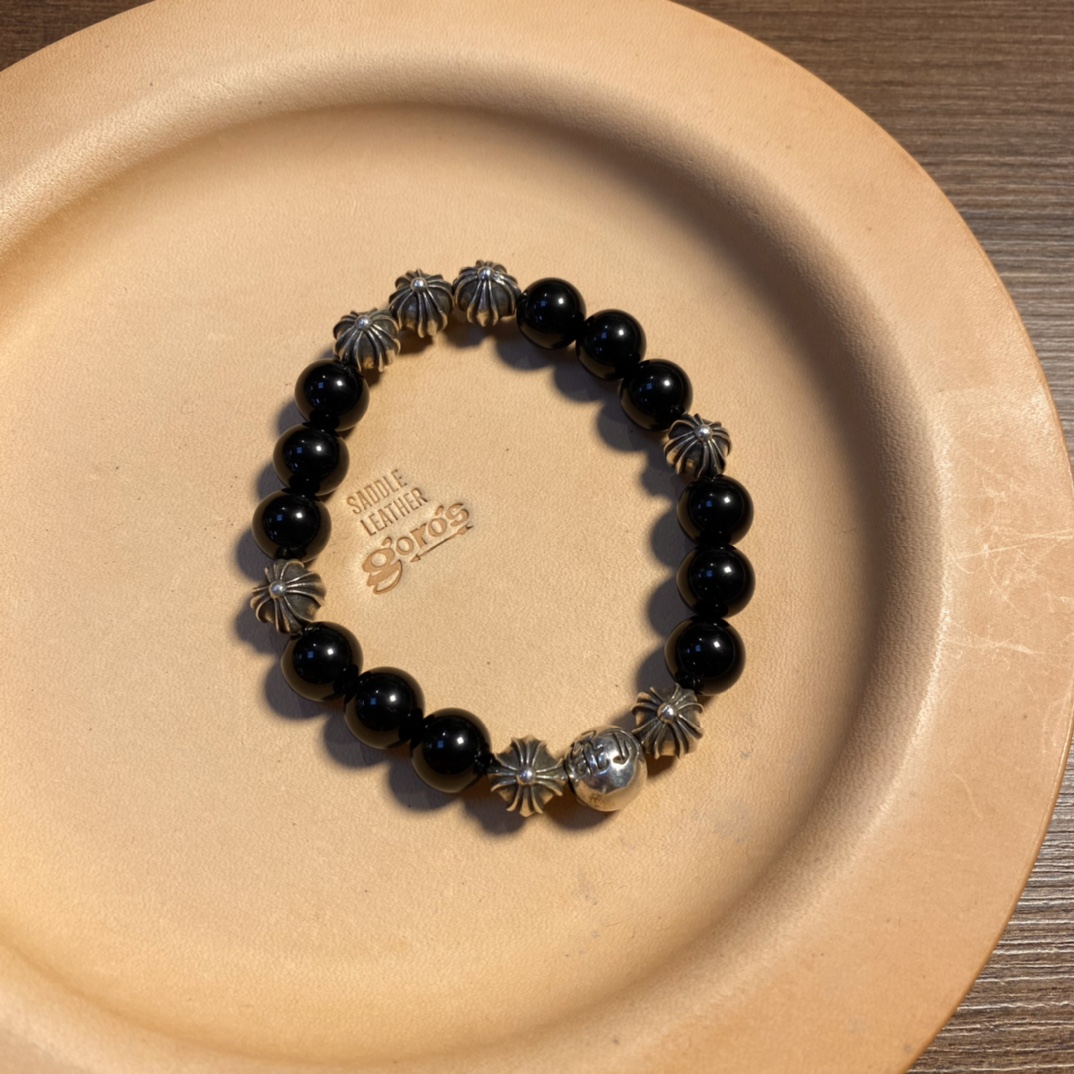 Silver bead bracelet