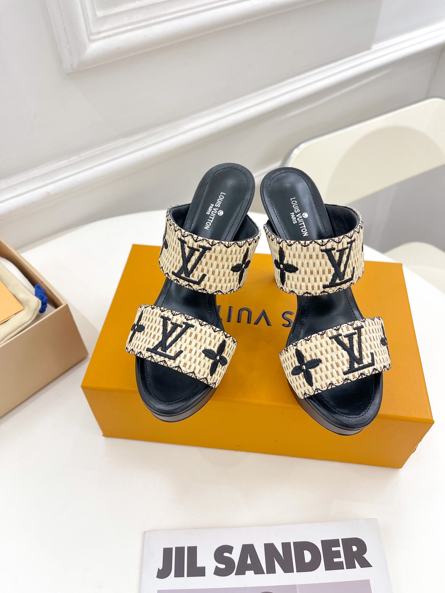 Louis Vuitton Replica
 Shoes High Heel Pumps Genuine Leather Goat Skin Raffia Sheepskin Spring/Summer Collection Vintage
