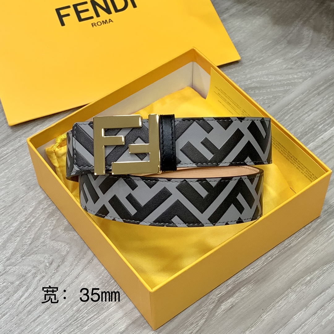 FENDl芬迪宽35MM原单双面头层