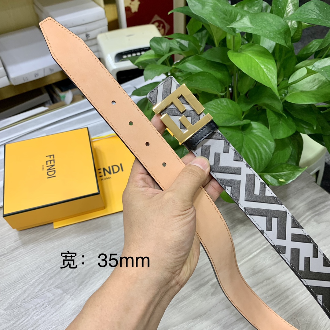 FENDl芬迪宽35MM原单双面头层