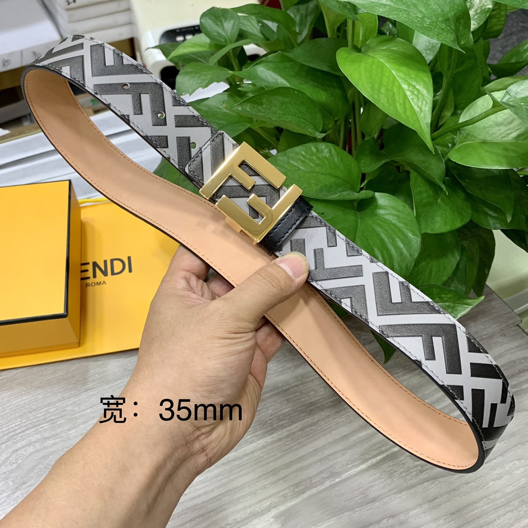 FENDl芬迪宽35MM原单双面头层