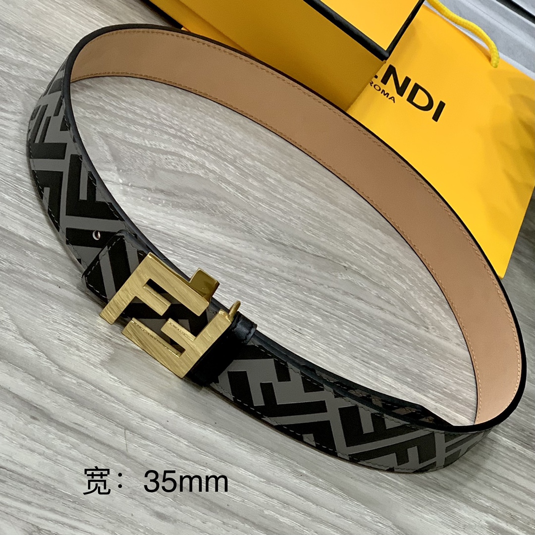 FENDl芬迪宽35MM原单双面头层