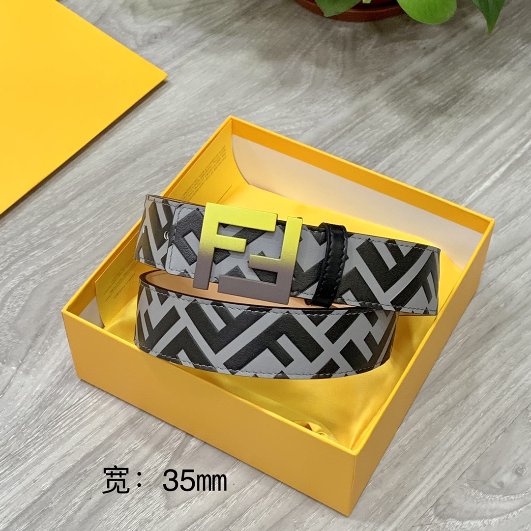 FENDl芬迪宽35MM原单双面头层