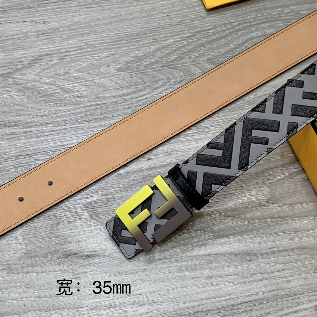 FENDl芬迪宽35MM原单双面头层