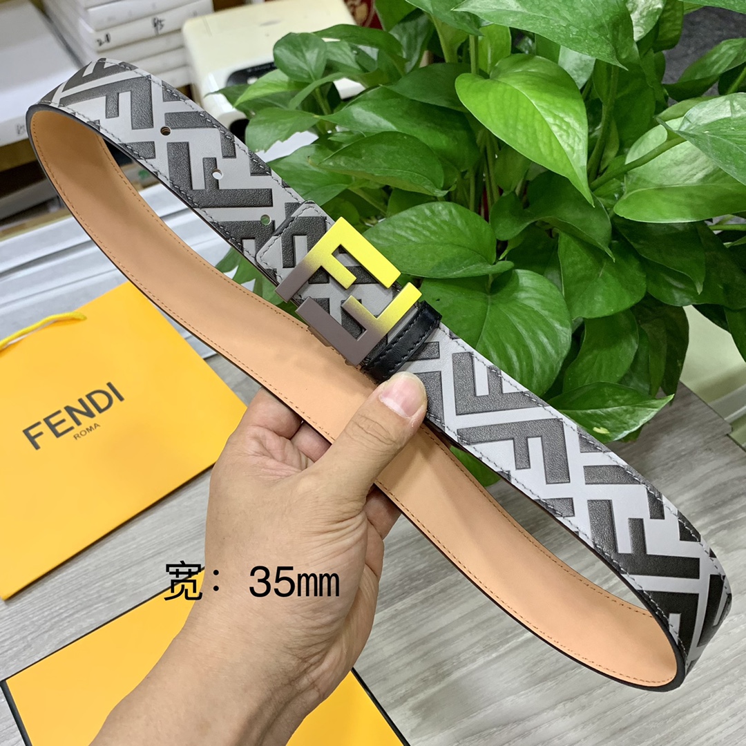 FENDl芬迪宽35MM原单双面头层