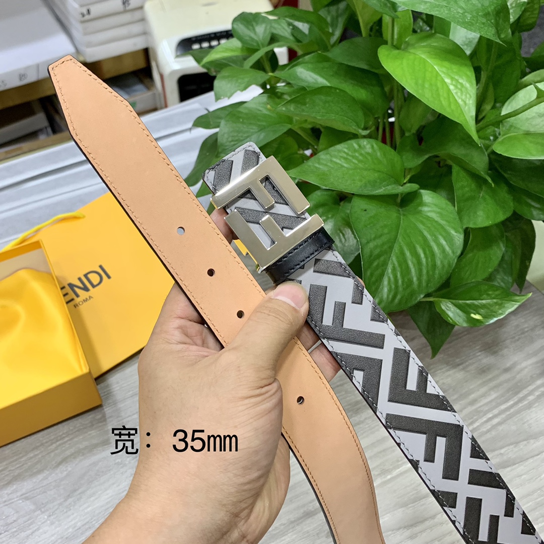 FENDl芬迪宽35MM原单双面头层