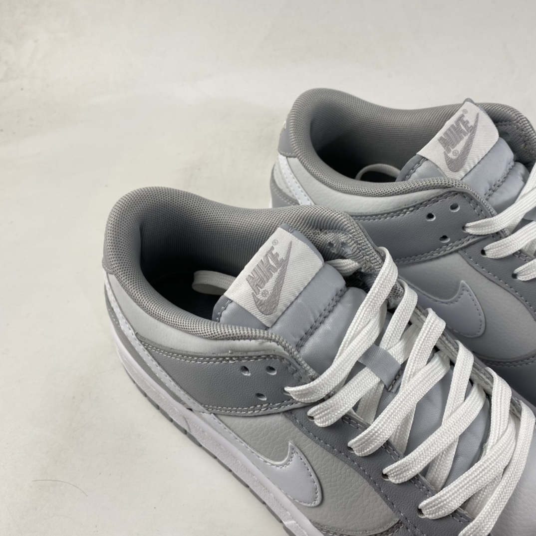 P280  Nk WMNS SB Dunk Low”White/Black”扣篮系列低帮休闲运动滑板板鞋“皮革白灰” DJ6188-001