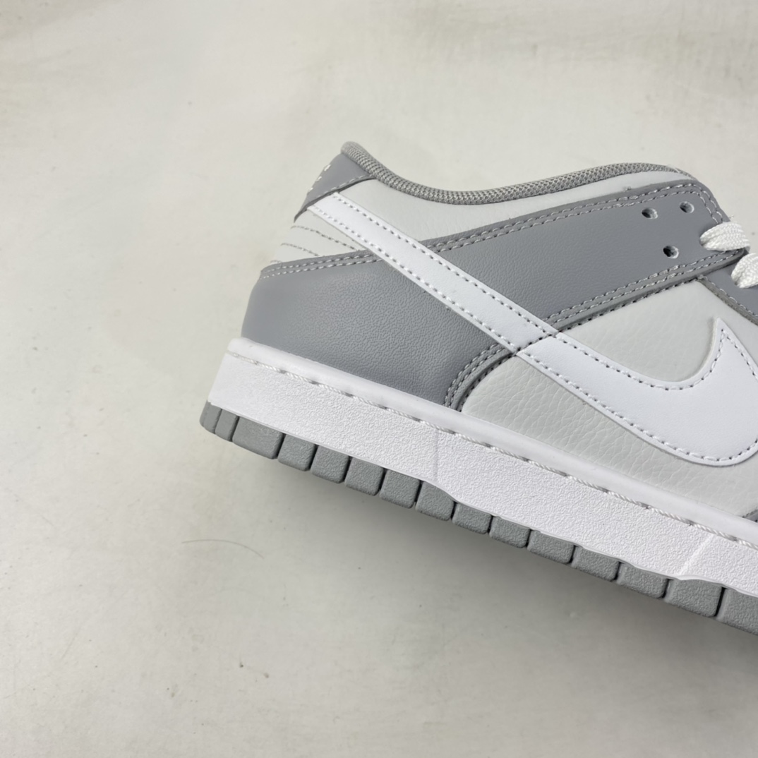 P280  Nk WMNS SB Dunk Low”White/Black”扣篮系列低帮休闲运动滑板板鞋“皮革白灰” DJ6188-001