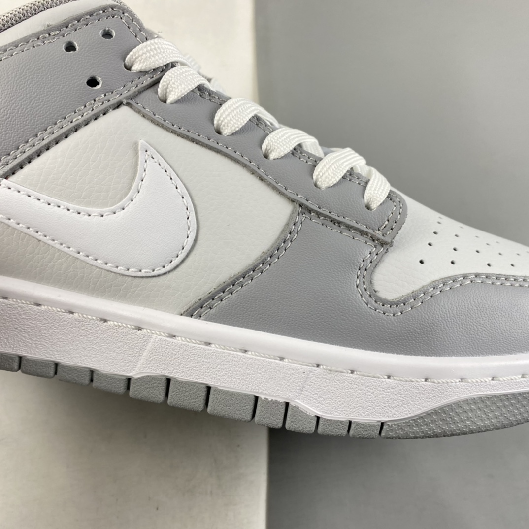 P280  Nk WMNS SB Dunk Low”White/Black”扣篮系列低帮休闲运动滑板板鞋“皮革白灰” DJ6188-001