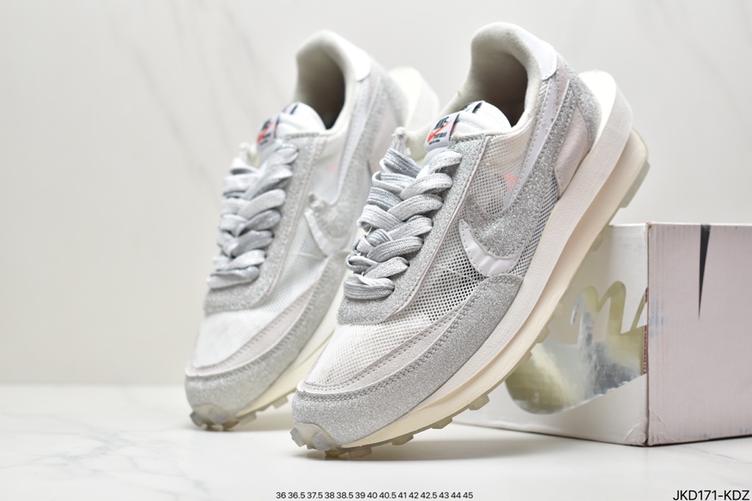 160 Nike LDWaffle x Sacai x Nike LDV Waffl 解构双底双勾双鞋舌华夫复古慢跑鞋