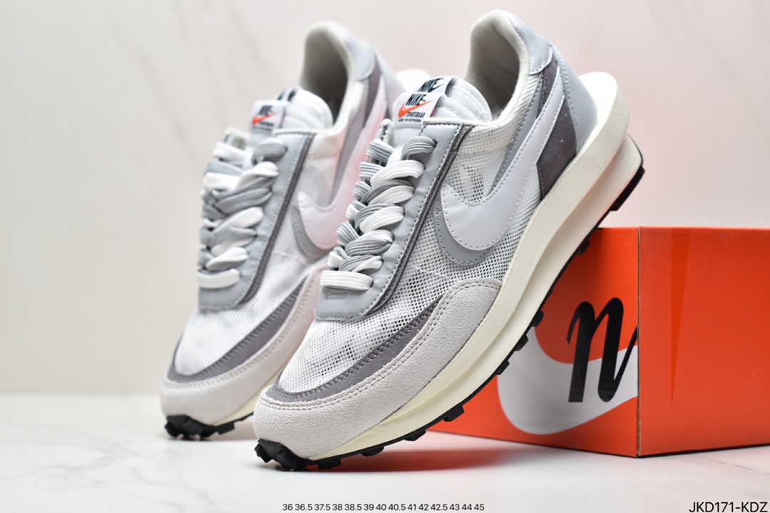 160 Nike LDWaffle x Sacai x Nike LDV Waffl 解构双底双勾双鞋舌华夫复古慢跑鞋