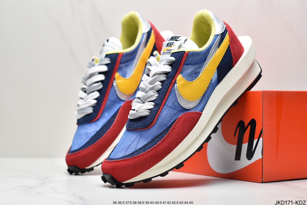 160 Nike LDWaffle x Sacai x Nike LDV Waffl 解构双底双勾双鞋舌华夫复古慢跑鞋