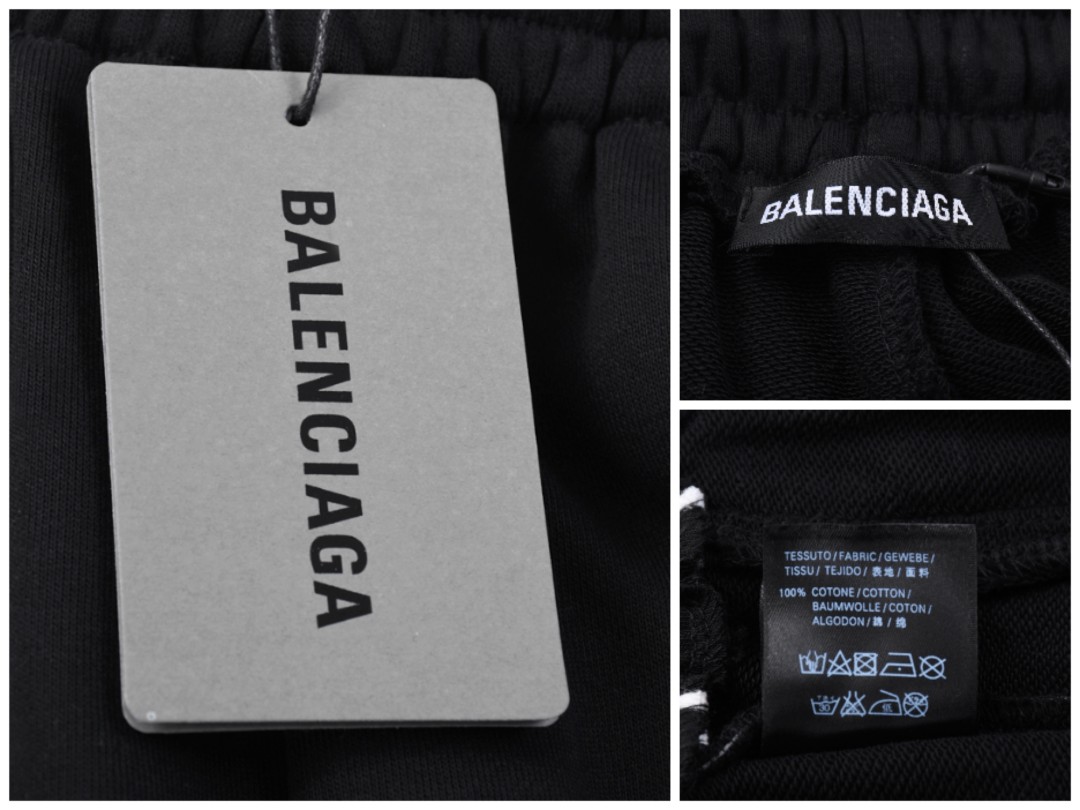 Balenciaga 22SS 3D Sports Pants: Top Edition, Environmentally Friendly Cotton, XS-L, Black - 图片 8