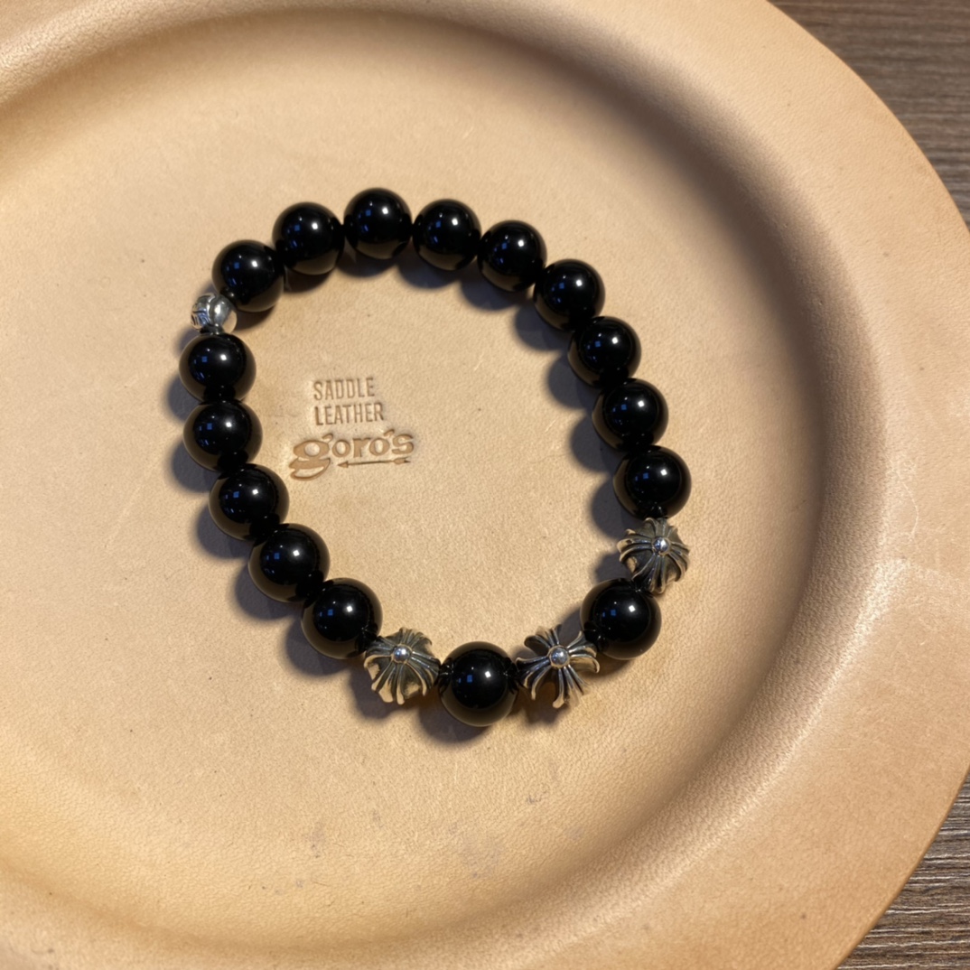 Silver bead bracelet