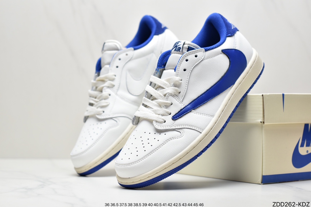 230 Travis Scott x Fragment x Air Jordan 1 Low“Military Blue” 低帮 DM7866-140