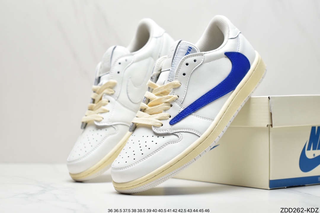 230 Travis Scott x Fragment x Air Jordan 1 Low“Military Blue” 低帮 DM7866-140