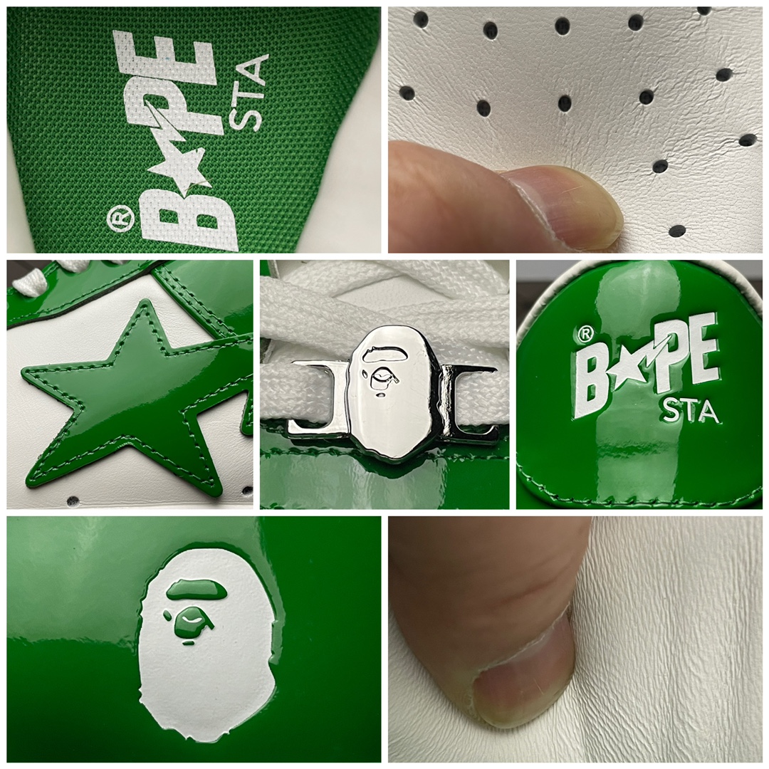 福利特价🔥 市售最高品质 纯原 Bape Sta To Low 明星同款 猿人头经典漆皮低帮运动休闲板鞋