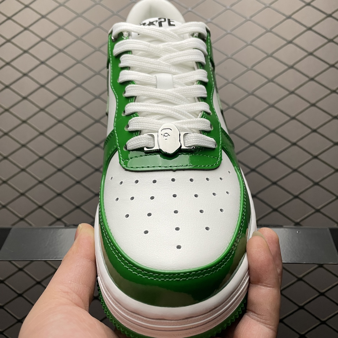 福利特价🔥 市售最高品质 纯原 Bape Sta To Low 明星同款 猿人头经典漆皮低帮运动休闲板鞋