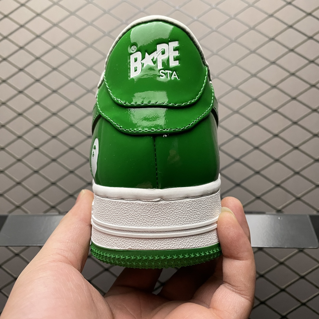 福利特价🔥 市售最高品质 纯原 Bape Sta To Low 明星同款 猿人头经典漆皮低帮运动休闲板鞋