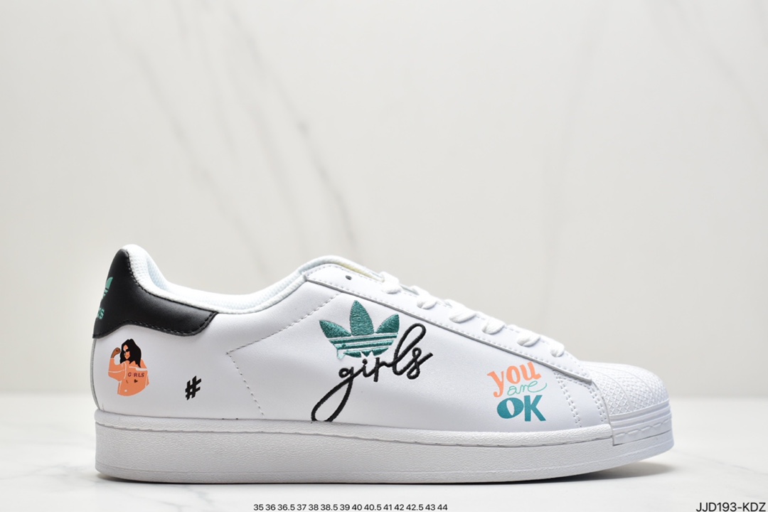 130 阿迪达斯adidas三叶草 Originals Superstar”White/Black/Gold”贝壳头经典百搭休闲运动板鞋GY5986