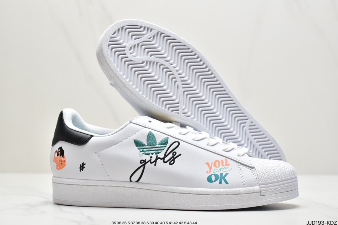 130 阿迪达斯adidas三叶草 Originals Superstar”White/Black/Gold”贝壳头经典百搭休闲运动板鞋GY5986