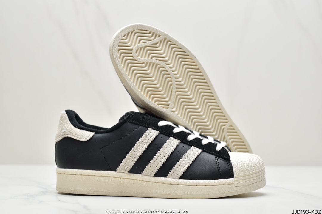 130 阿迪达斯adidas三叶草 Originals Superstar”White/Black/Gold”贝壳头经典百搭休闲运动板鞋GY5986