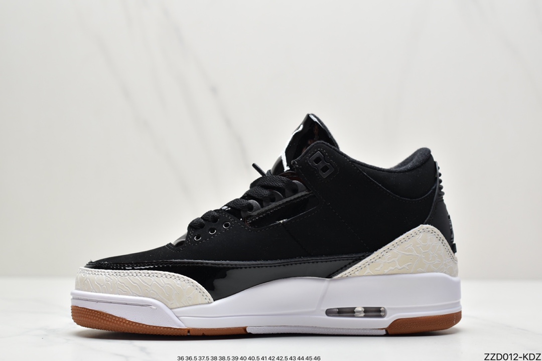 250 Air Jordan 3 GS Black/White 黑白鞋身整体以黑白搭配441140-022