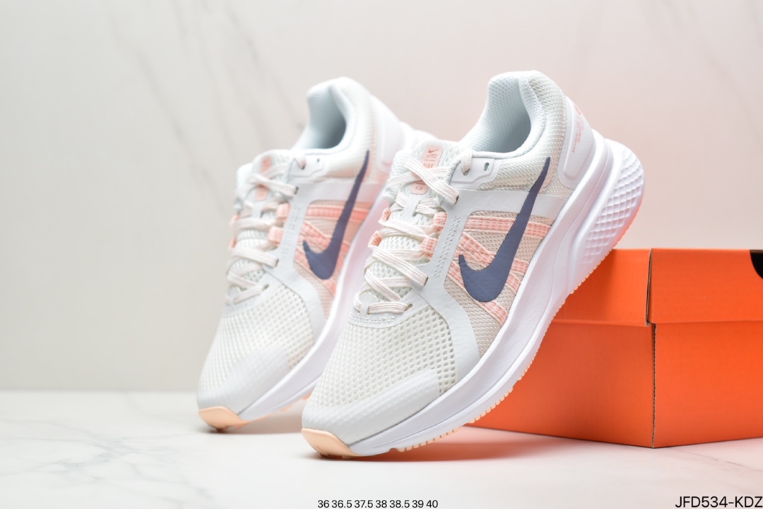 170 耐克Run Swift 2 白粉 速跑系列缓震轻量透气网面休闲运动跑步鞋CU3528-100