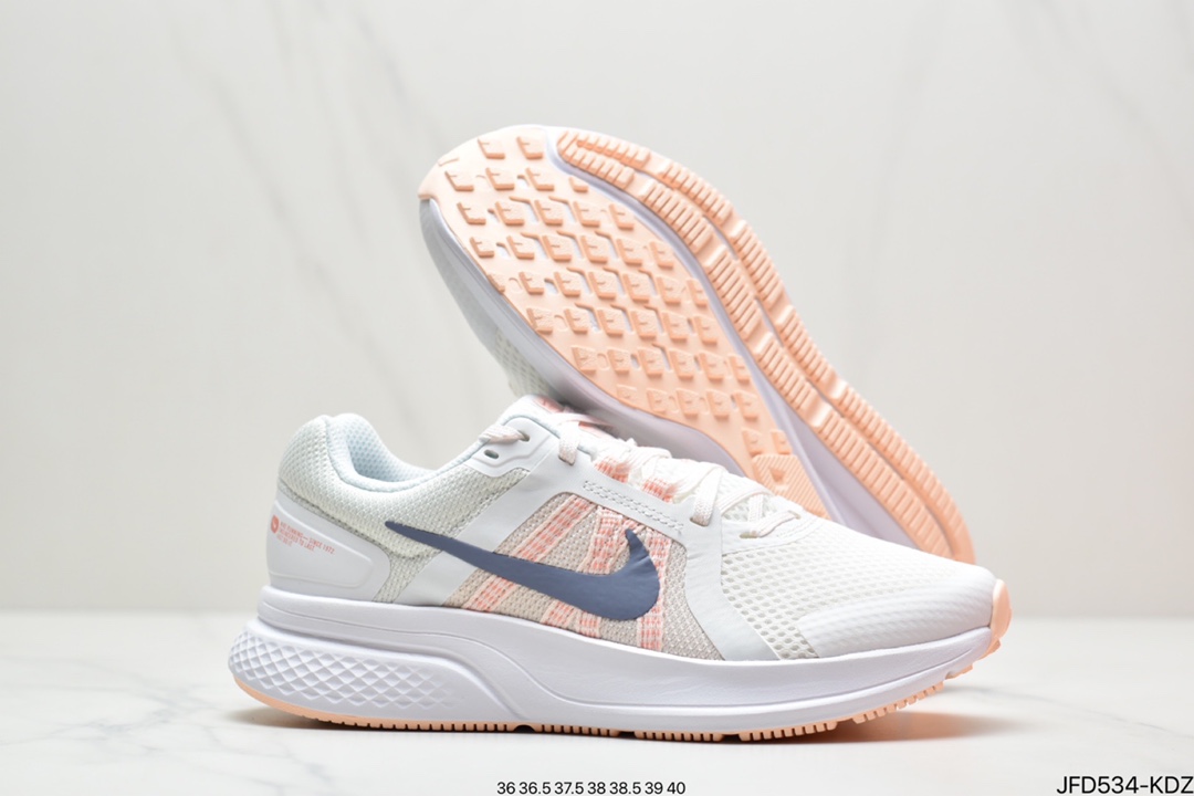 170 耐克Run Swift 2 白粉 速跑系列缓震轻量透气网面休闲运动跑步鞋CU3528-100
