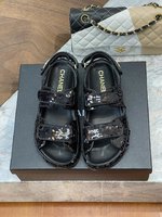 Chanel Shoes Sandals Cheap High Quality Replica
 Lychee Pattern All Copper Cowhide Genuine Leather Oil Wax Resin Sheepskin Spring/Summer Collection