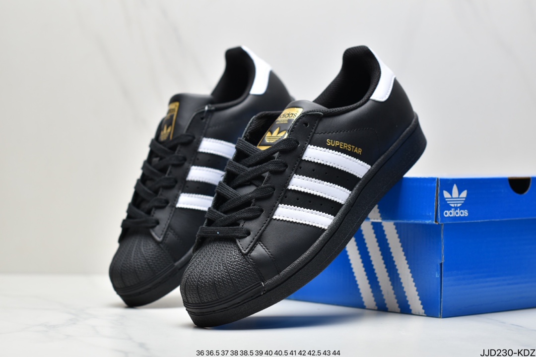 130 阿迪达斯adidas三叶草 Originals Superstar”White/Black/Gold”贝壳头经典百搭休闲运动板鞋GY5986