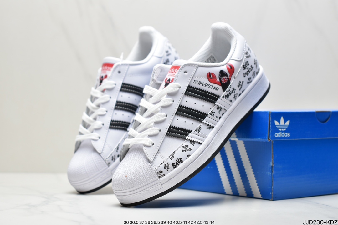 130 阿迪达斯adidas三叶草 Originals Superstar”White/Black/Gold”贝壳头经典百搭休闲运动板鞋GY5986