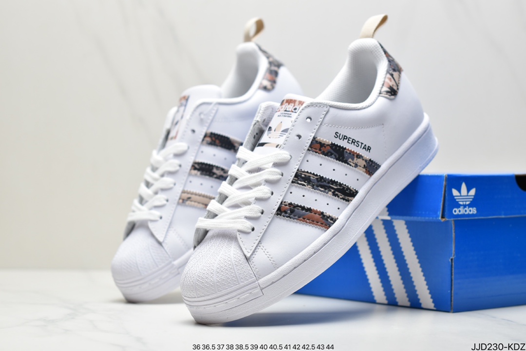 130 阿迪达斯adidas三叶草 Originals Superstar”White/Black/Gold”贝壳头经典百搭休闲运动板鞋GY5986