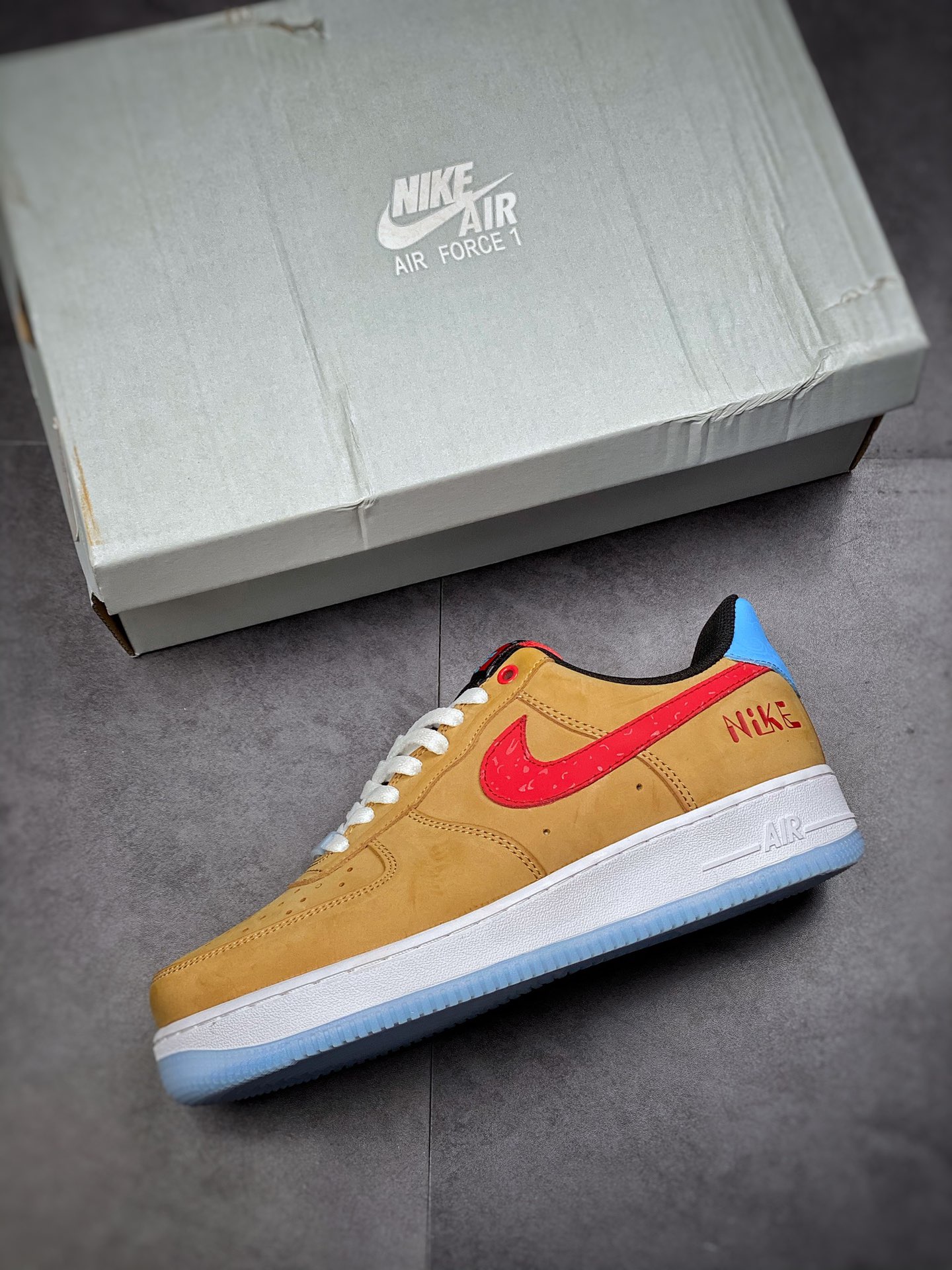 200  Nike Air Force 1 Low 07 棕红 原楦头原纸板DQ7628-200