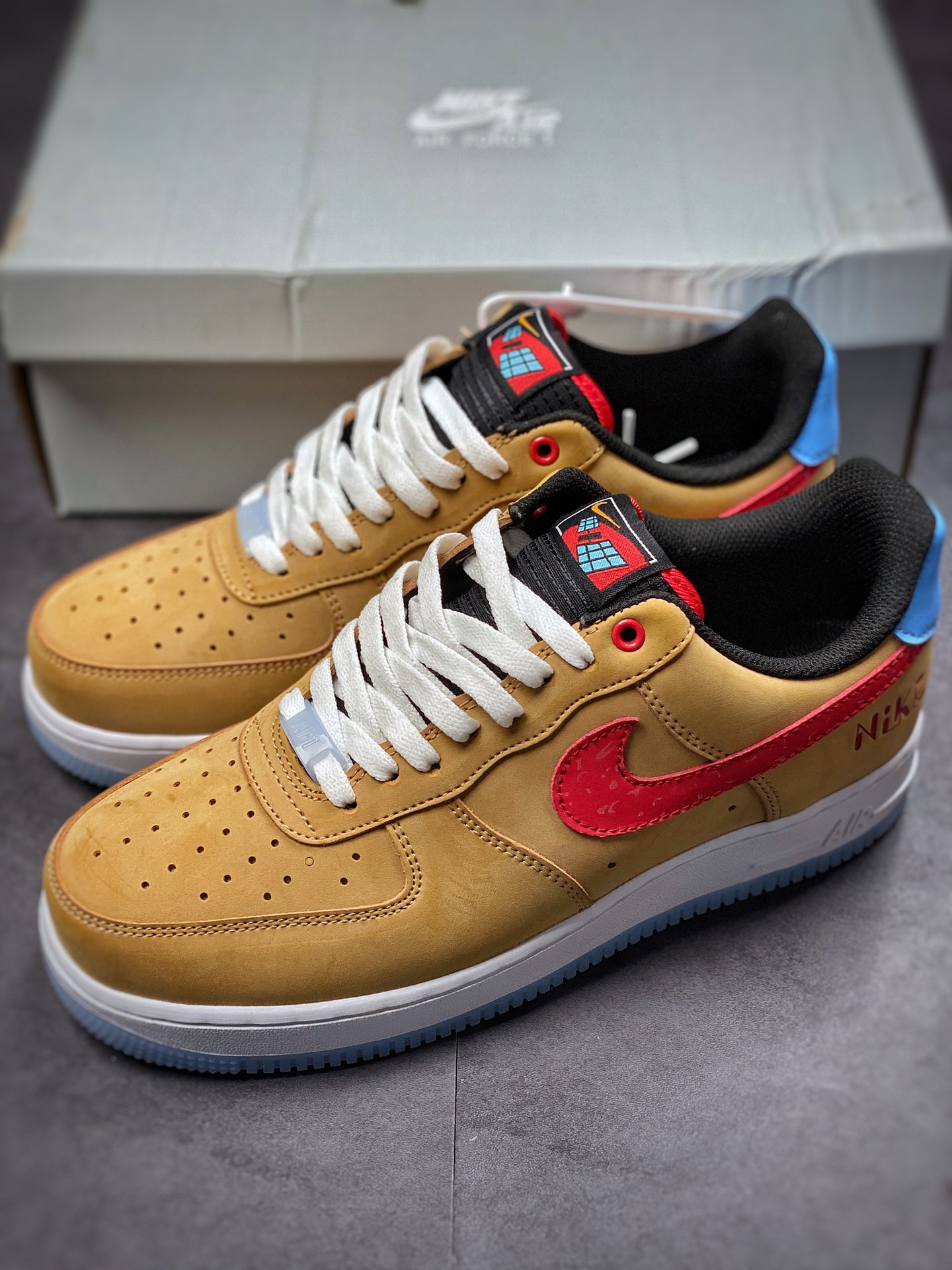 200  Nike Air Force 1 Low 07 棕红 原楦头原纸板DQ7628-200