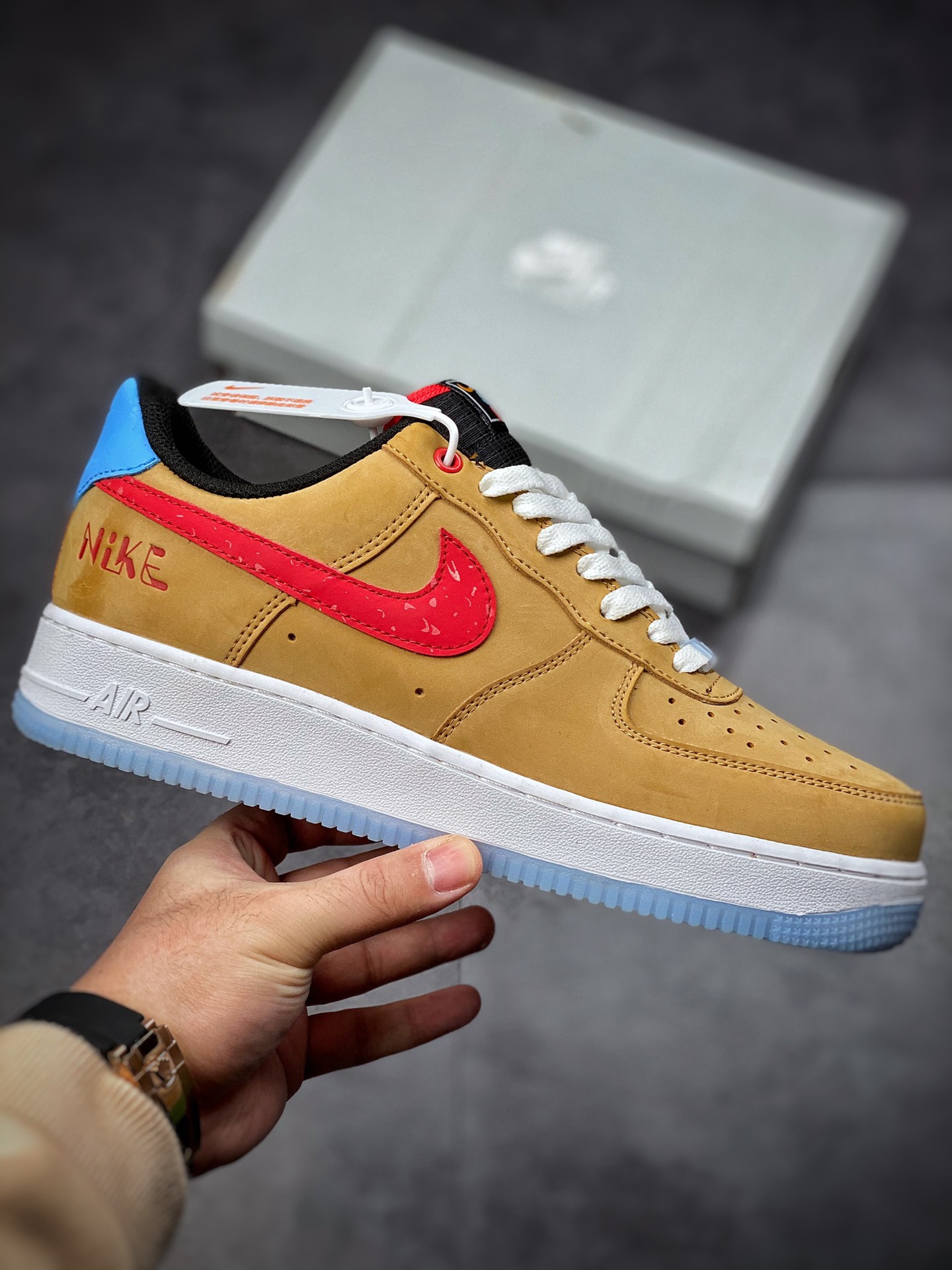 200  Nike Air Force 1 Low 07 棕红 原楦头原纸板DQ7628-200